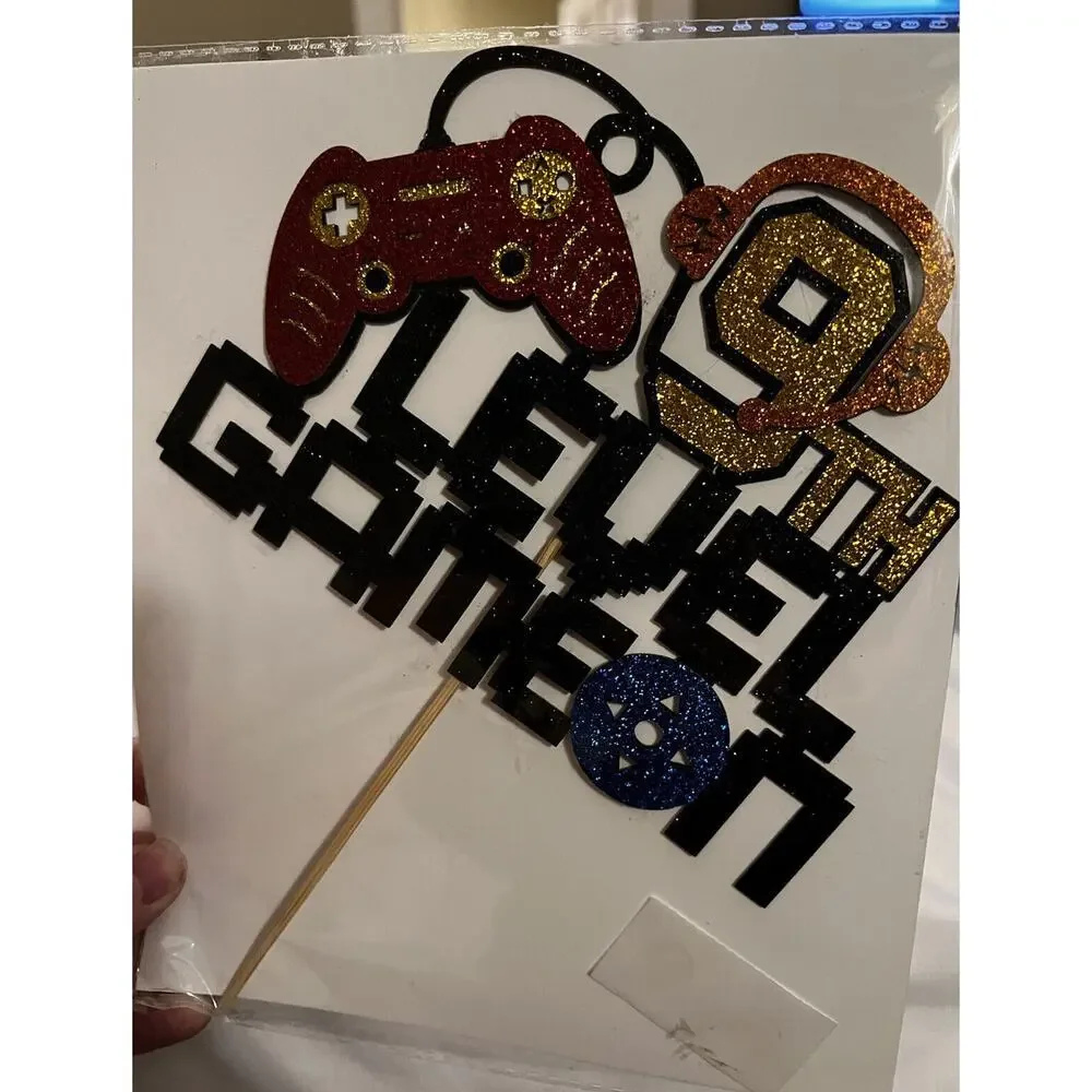 NEW Video Game On Level 9 Cake Topper 9th Gaming Birthday Decorations